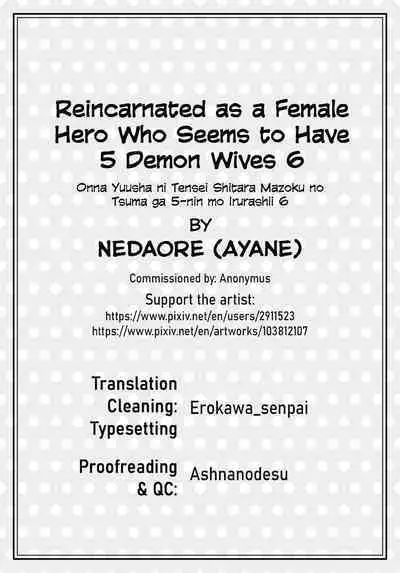 Onna Yuusha ni Tensei Shitara Mazoku no Tsuma ga 5-nin mo Irurashii 6 | Reincarnated as a Female Hero Who Seems to Have 5 Demon Wives 6