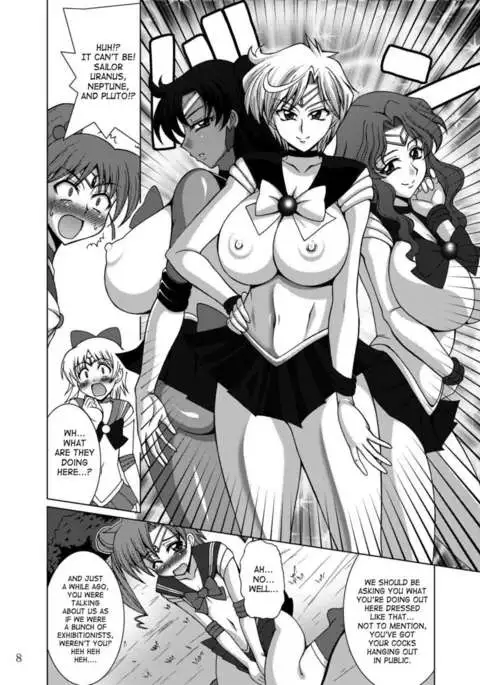 Young Boys Dressed As Sailor Scouts Vs Three Outer Solar System Sailor Scouts