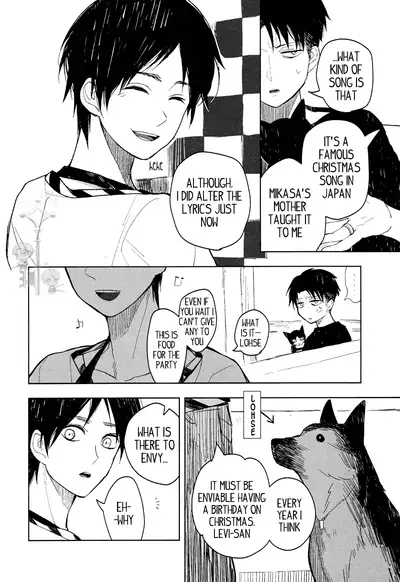 (C85) [Tokinokouji (Omatsu)] Hachiware to Levi-san [Yoru] | The Black and White Cat and Levi-san [Night] (Shingeki no Kyojin) [English] [Key and Cravat]