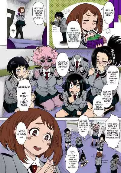 (C90) [Eight Beat (Itou Eight)] Uraraka Ura Fuuzoku | Uraraka's Behind-the-Scenes Prostitution (Boku no Hero Academia) [English] [Glittering Translations] [Colorized]