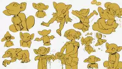 Different language futanari ♀ x goblin ♂