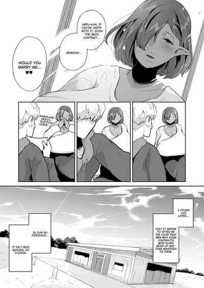 [Noumusai (Miyashiro Yousuke)] Mucchiri Dekachichi Dark Elf no Oba-san to Icha Love Fudeoroshi Seikatsu | Lovey-dovey Devirginization Life with a Big Titty Middle Aged Dark Elf Woman [English] [Brolen] [Digital][Hairy Version]