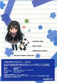 (C88) [studio A (Inanaki Shiki)] Sanrenkyuu wa Asa made Nama Yukinon. (Yahari Ore no Seishun Love Come wa Machigatteiru.) [English] [N04h]