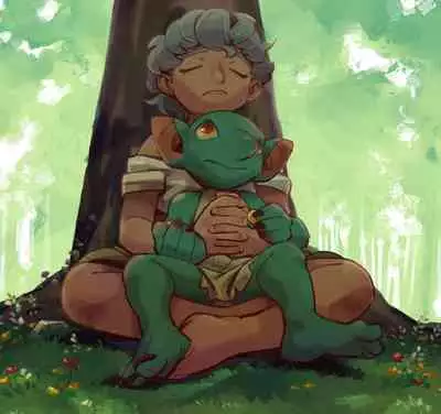 Different language futanari ♀ x goblin ♂