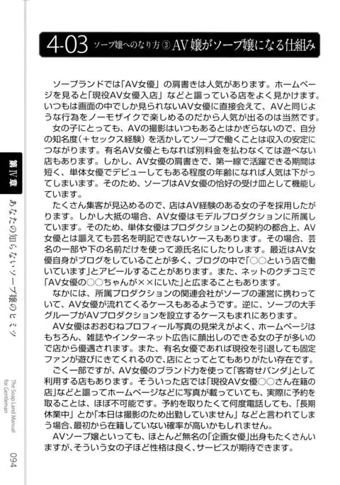 Illustrated Manual of Sex Industry for Beginners With Detailed Explanations of Soaplands