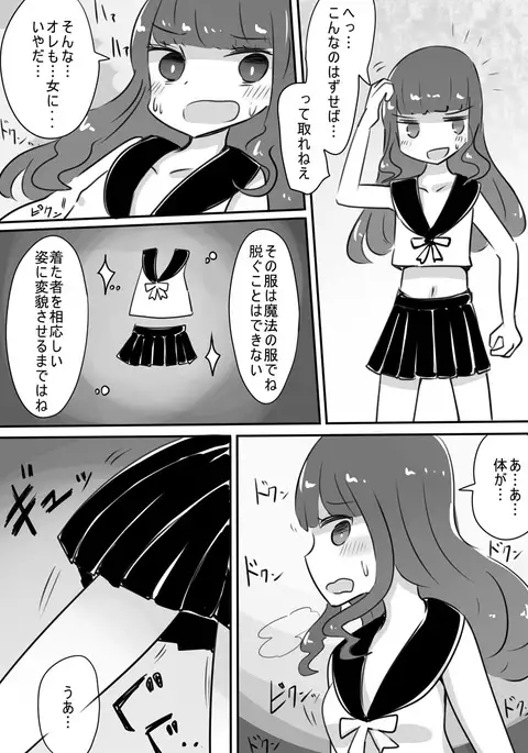 ショタ→女装→女体化