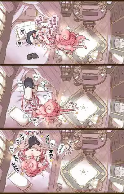 Ouchi de Yaru Koto Nai node Shokushu Shoukan Shite Ecchi ni Fukeru Mahou Shoujo | A Witch Who Can't Have Sex At Home Decides To Summon Some Tentacles Instead