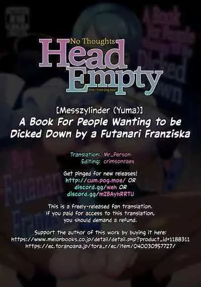 (C99) [Messzylinder (Yuma)] Futanari Mei-Chan Ni Horaretai Hitomuke Hon | A Book For People Wanting to be Dicked Down by a Futanari Franziska (Ace Attorney) [English] [head empty]