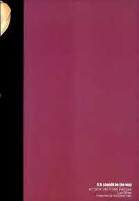 (C89) [chocolate logic (Kotoko)] If it should be the way (Shingeki no Kyojin)