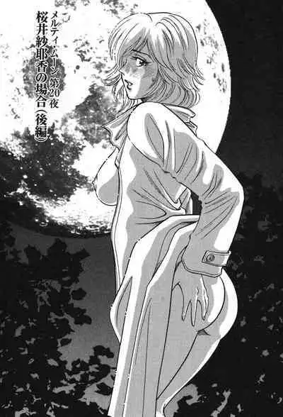 Melty Moon Kogetsu Hen - A woman falls in the evening of the moonlight night.