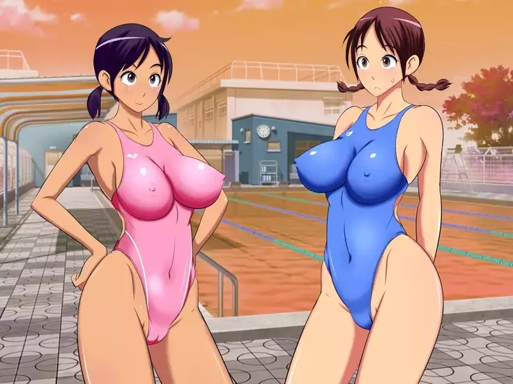 Genki de Seiyoku Ousei na Suiei Buin no Dosukebe Bunai Sex!