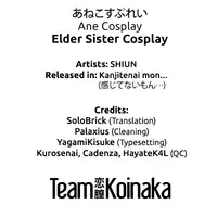 [SHIUN] Ane Cosplay | Elder Sister Cosplay (Kanjitenai mon...) [English] [Team Koinaka]
