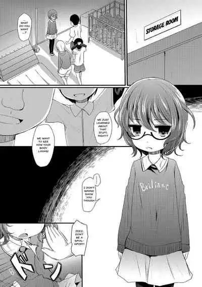 [Anthology] Megane Loli Choukyou Jugyou!! ~Otonashii Megane Lolikko ni Muriyari Dekachin Sounyuu~ | The Loli In Glasses' Training Lesson!! ~Force Fucking a Timid Glasses Wearing Loli With My Big Cock~ Ch. 1-5 [English] {Doujins.com}