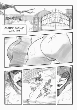 [NOVICE KING] Catwoman and Quinn doujin sketch (Batman) [English]