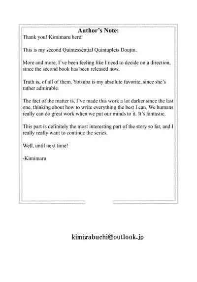 (C96) [Studio KIMIGABUCHI (Kimimaru)] Gotoubun no Seidorei Side-B | Quintuplet Sex Slaves Side-B (Gotoubun no Hanayome) [English] [Spartan_San]