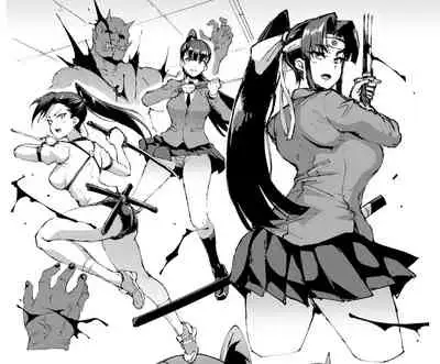 Kurokami Ponytail Tsurime JK Taimabu Rakugaki | Exorcism Club for Black Haired Girls with Ponytails