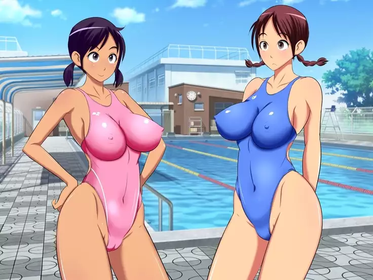 Genki de Seiyoku Ousei na Suiei Buin no Dosukebe Bunai Sex!