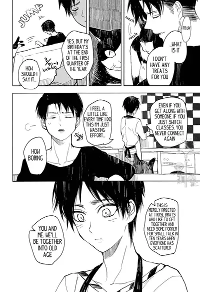 (C85) [Tokinokouji (Omatsu)] Hachiware to Levi-san [Yoru] | The Black and White Cat and Levi-san [Night] (Shingeki no Kyojin) [English] [Key and Cravat]