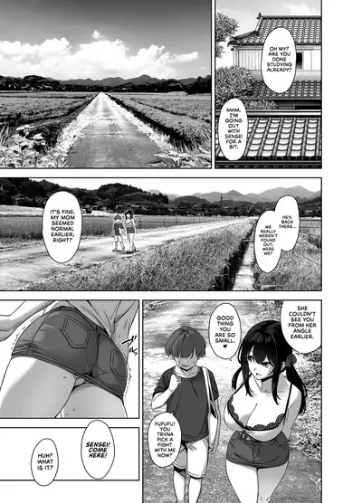 Natsu to Inaka to Yuuwaku shite kuru Dekkai Oshiego | Summertime in the Countryside With The Huge Student Seducing Me